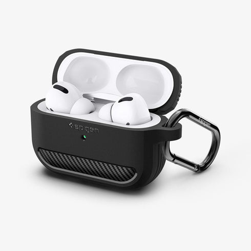 ACS05482 - Apple AirPods Pro 2 Case Rugged Armor in matte black showing the front